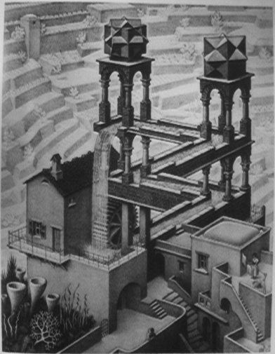 Waterfall by M. C. Escher